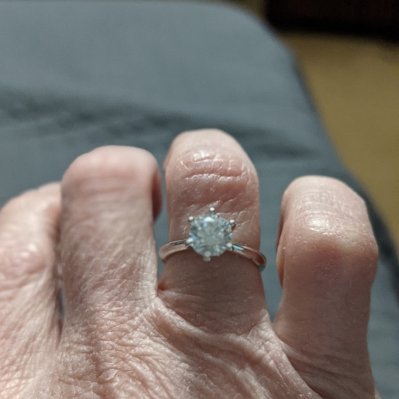 JTV BELLA LUCE ONE CARAT SILVER RING - Picture 2 of 3